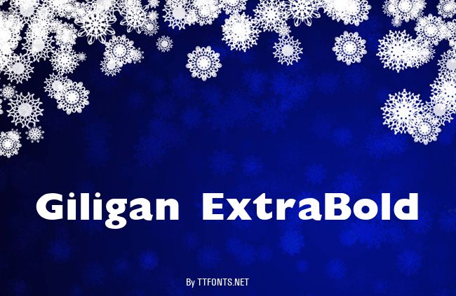 Giligan ExtraBold example